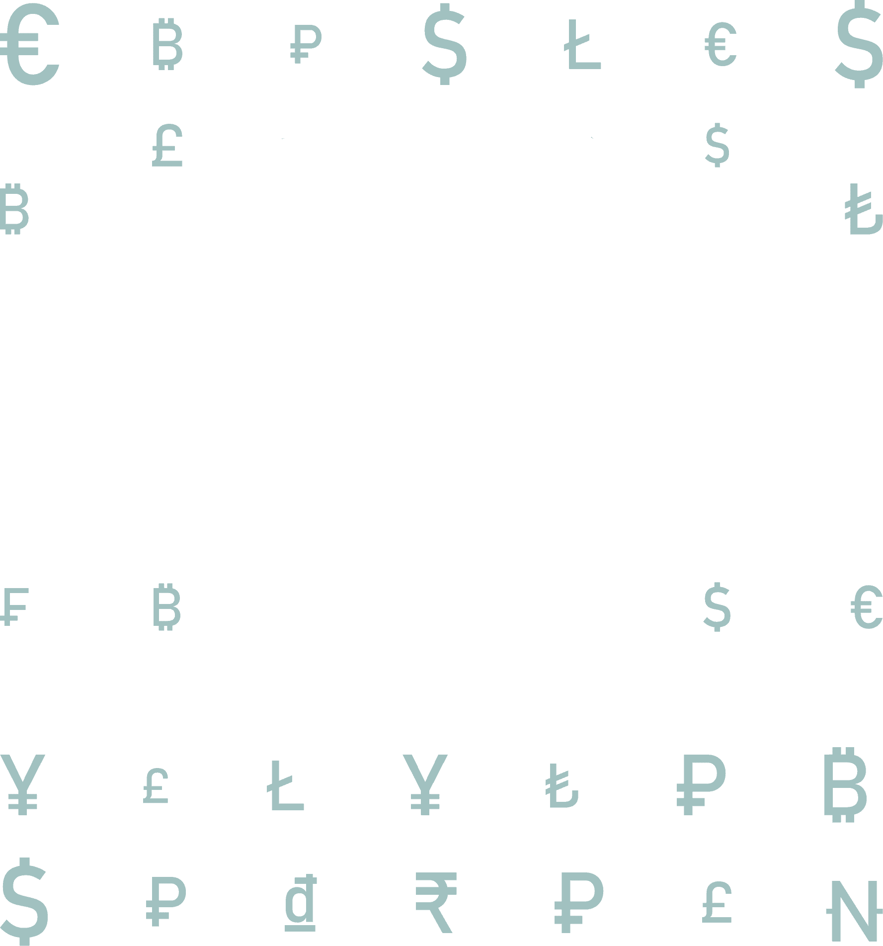 Currency symbols frame